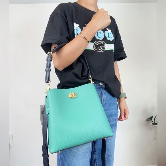 NWT Coach Willow Bucket Bag In Colorblock‎ - Picture 13 of 14